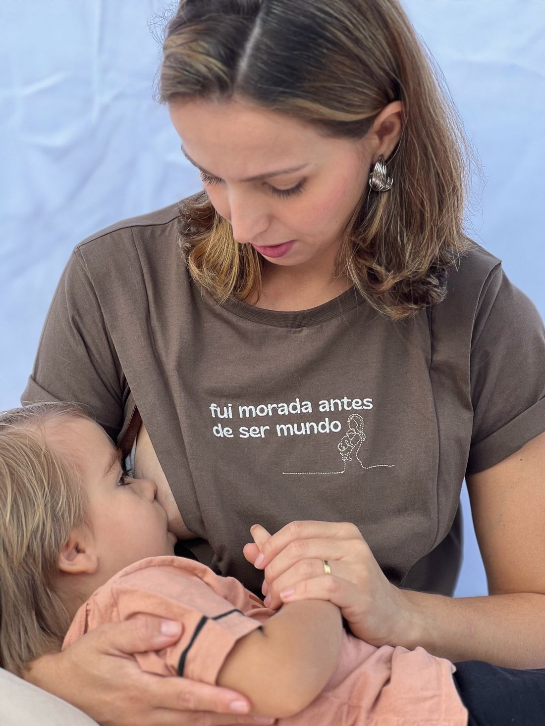 Camiseta de amamentação - Morada Camiseta de amamentação - Morada