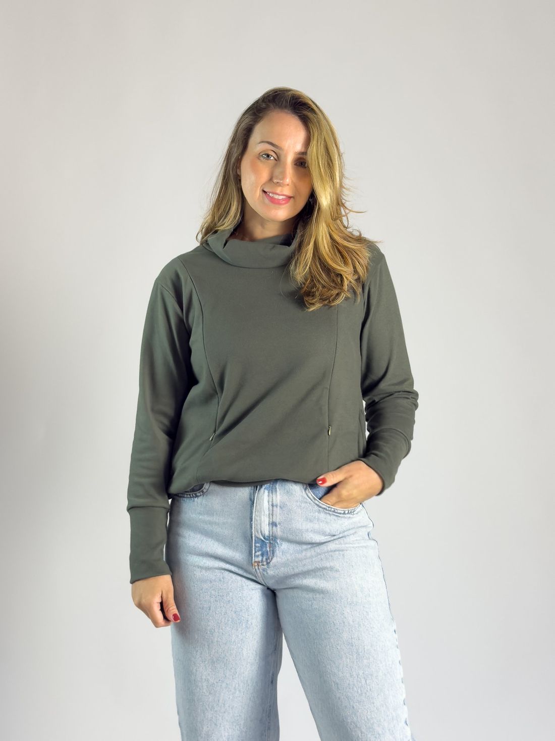 Blusa de amamentação Alice - Verde Blusa de amamentação Alice - Verde