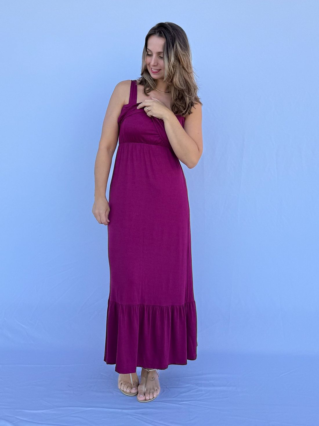 Vestido de Amamentação Lorena - Fúcsia