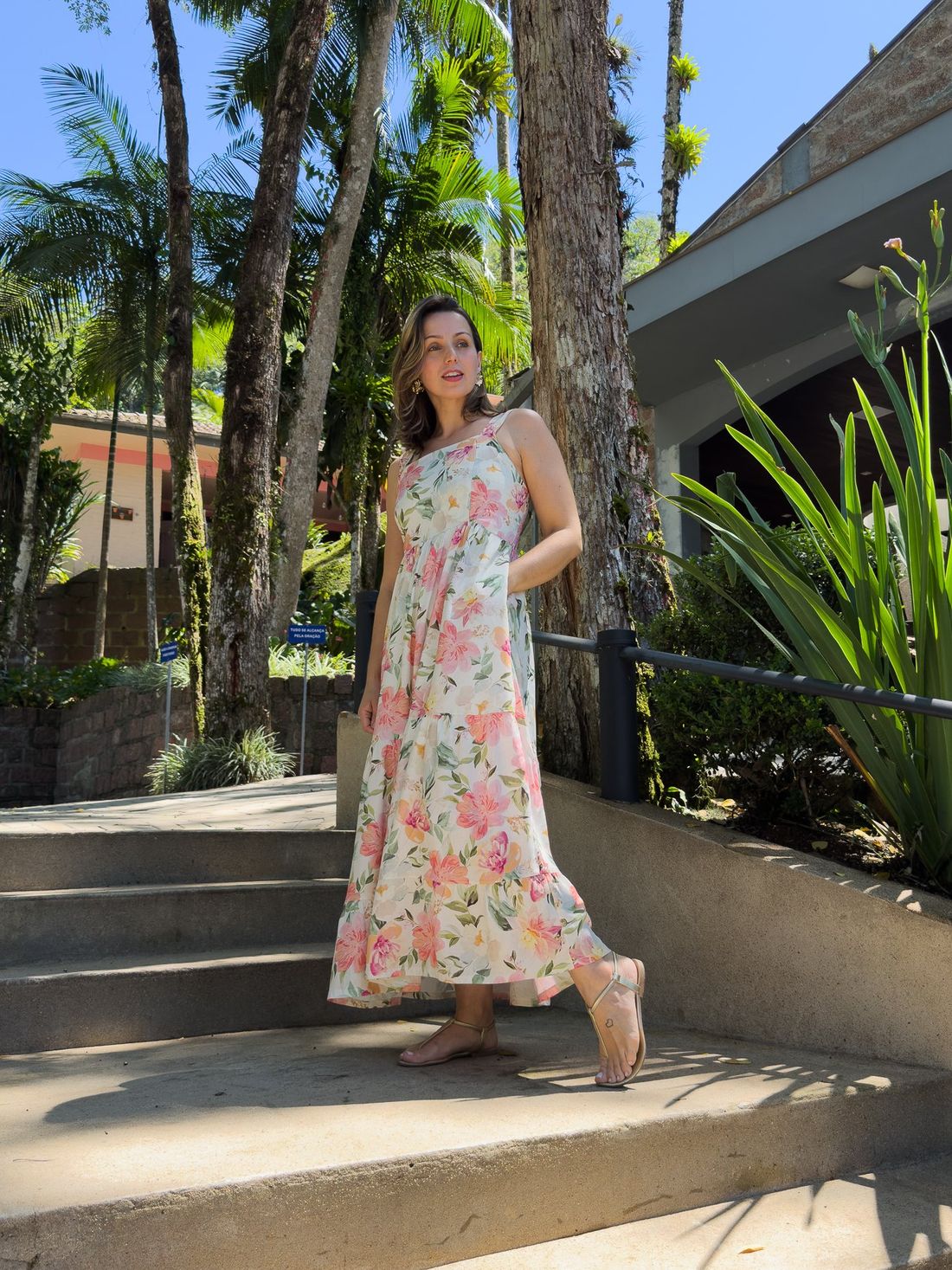 Vestido de amamentação - Jardim Vestido de amamentação - Jardim