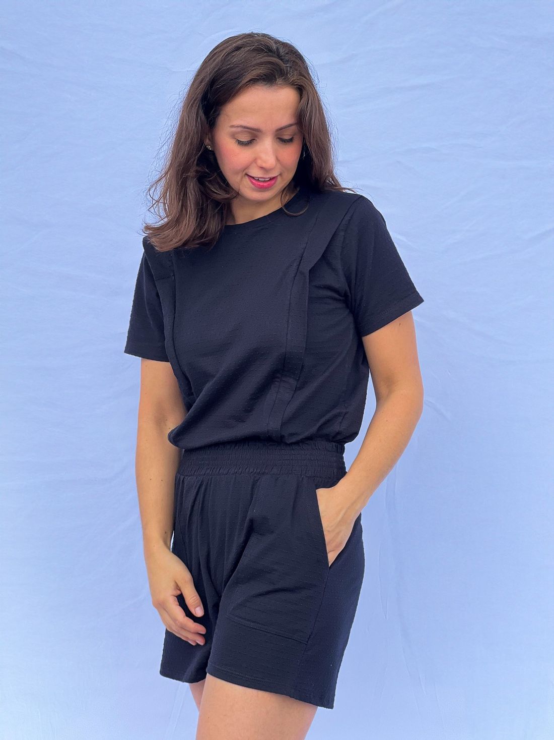 Conjunto amamentação verão - Preto Conjunto amamentação verão - Preto