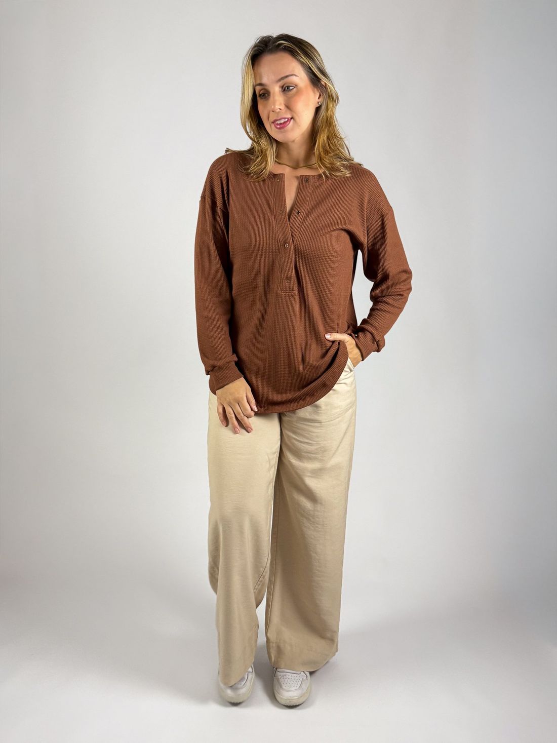 Blusa de amamentação Catarina - Marrom Blusa de amamentação Catarina - Marrom
