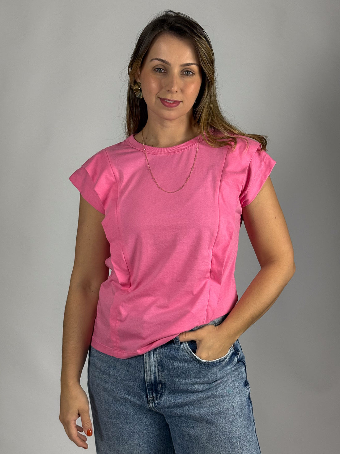 Regata Muscle Tee de amamentação - Rosa Regata Muscle Tee de amamentação - Rosa