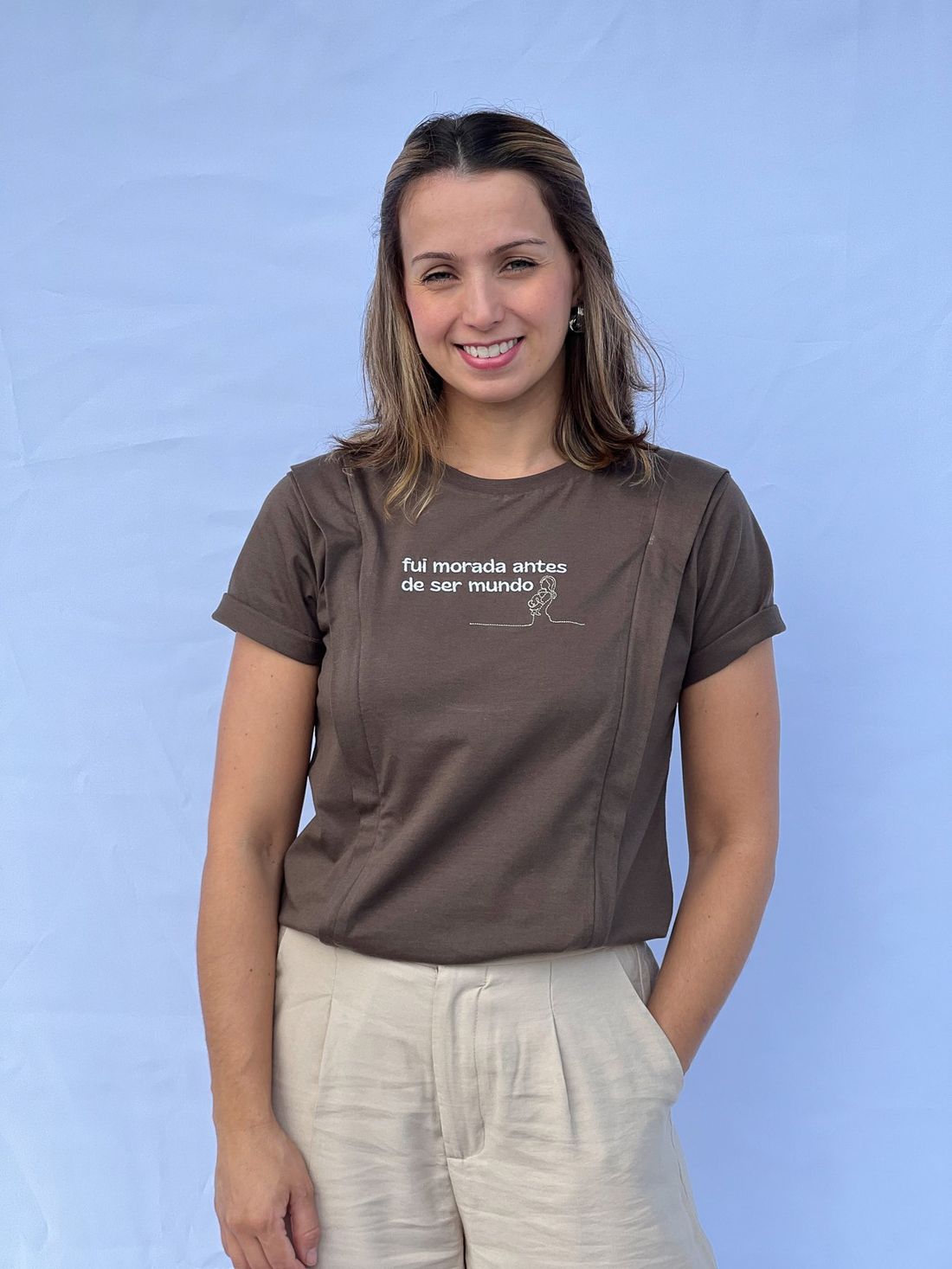 Camiseta - Morada (não possui abertura para amamentação) Camiseta - Morada (não possui abertura para amamentação)