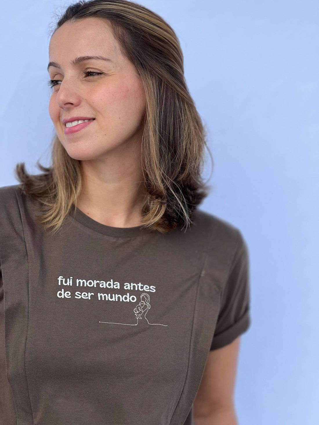 Camiseta de amamentação - Morada Camiseta de amamentação - Morada