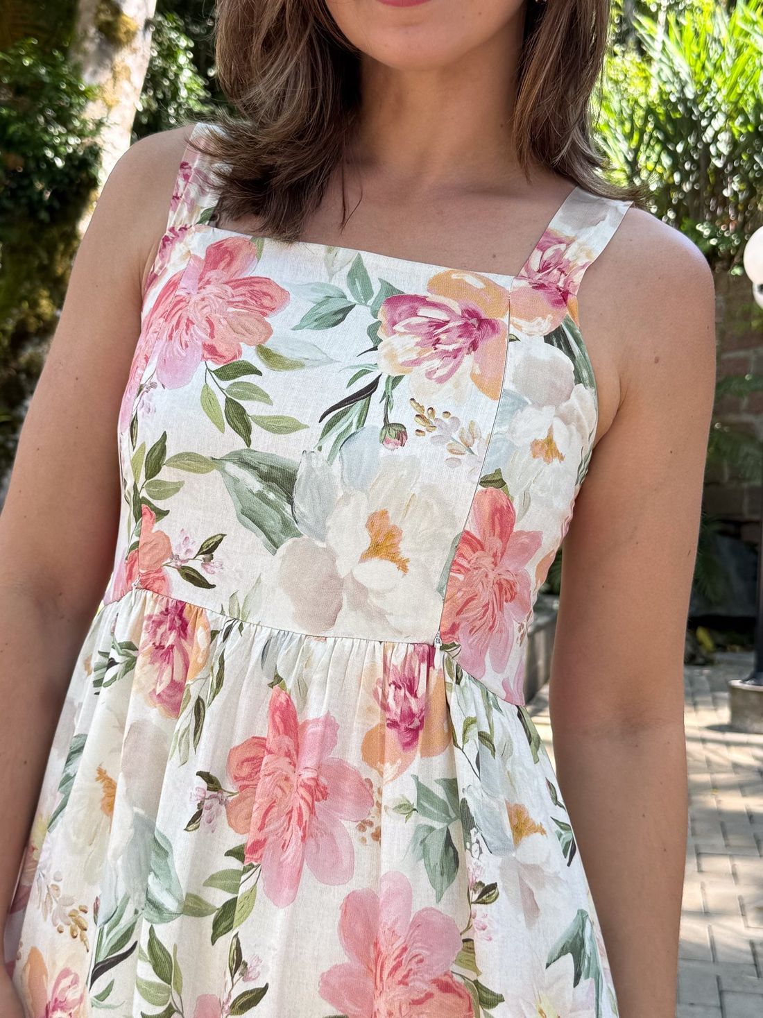 Vestido de amamentação - Jardim Vestido de amamentação - Jardim