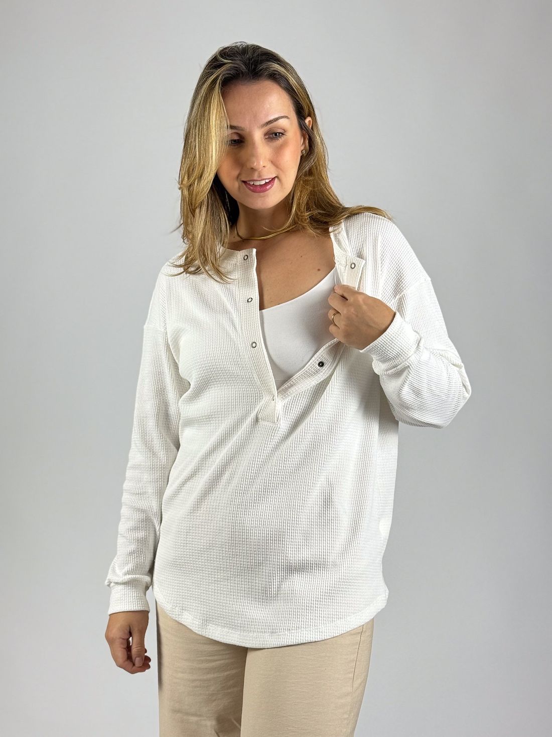 Blusa de amamentação Catarina - Off white Blusa de amamentação Catarina - Off white