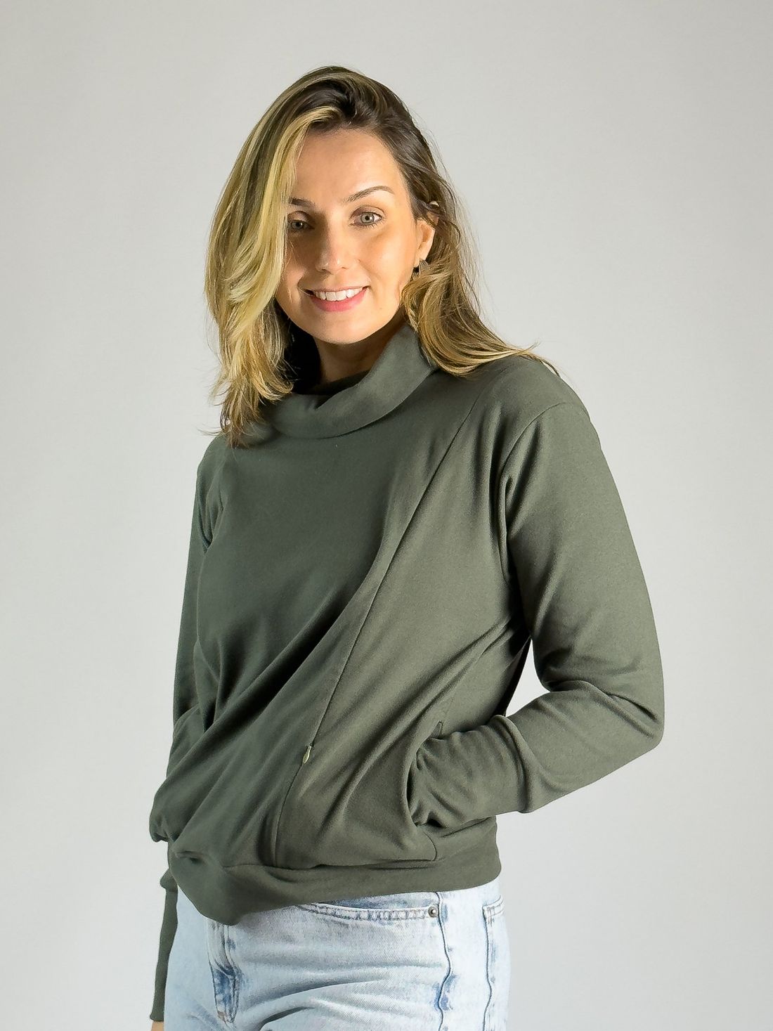 Blusa de amamentação Alice - Verde Blusa de amamentação Alice - Verde