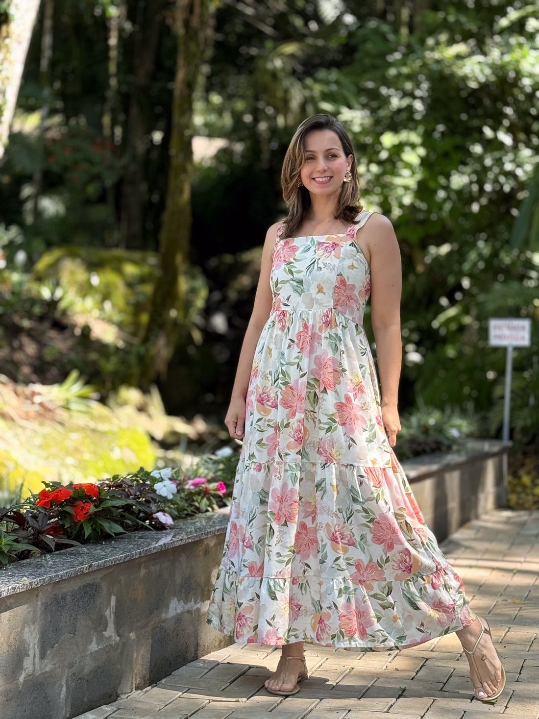 Vestido de amamentação - Jardim Vestido de amamentação - Jardim