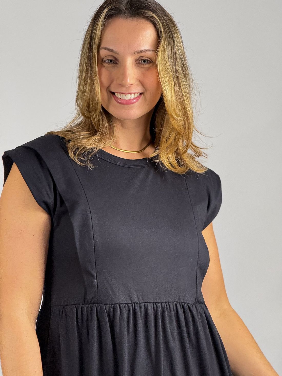 Vestido de amamentação Muscle tee - Preto Vestido de amamentação Muscle tee - Preto