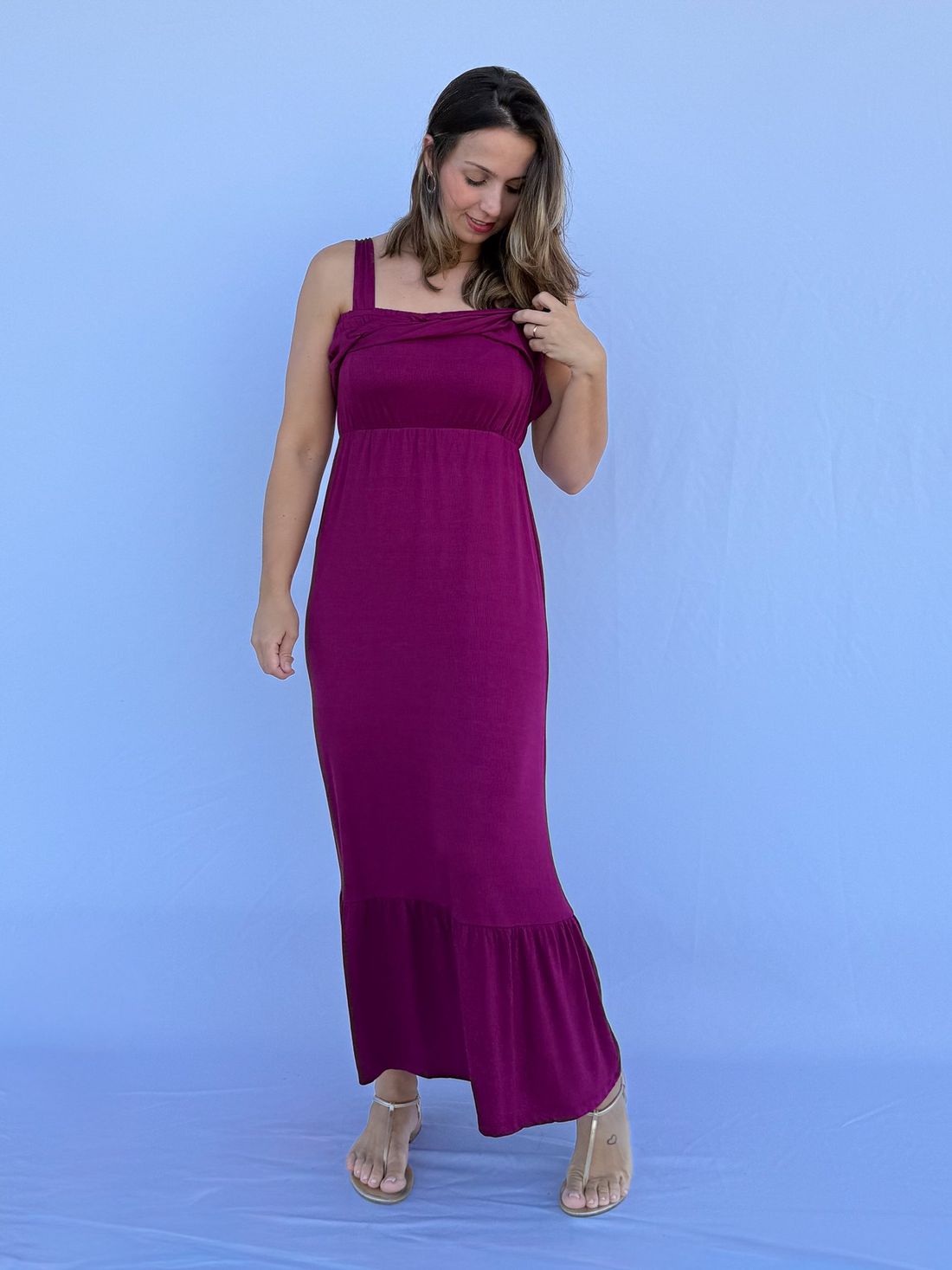Vestido de Amamentação Lorena - Fúcsia