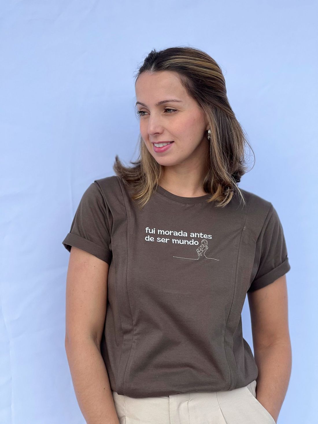 Camiseta de amamentação - Morada Camiseta de amamentação - Morada