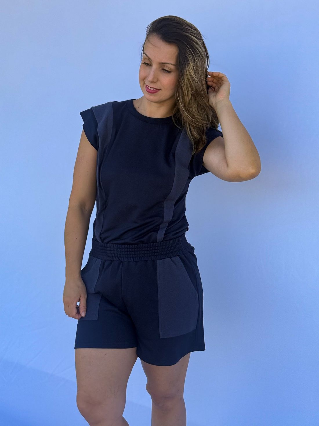 Conjunto amamentação muscle tee - Marinho Conjunto amamentação muscle tee - Marinho