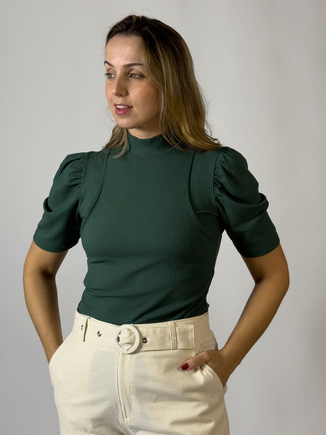 Blusa de amamentação Amélie - Verde Blusa de amamentação Amélie - Verde