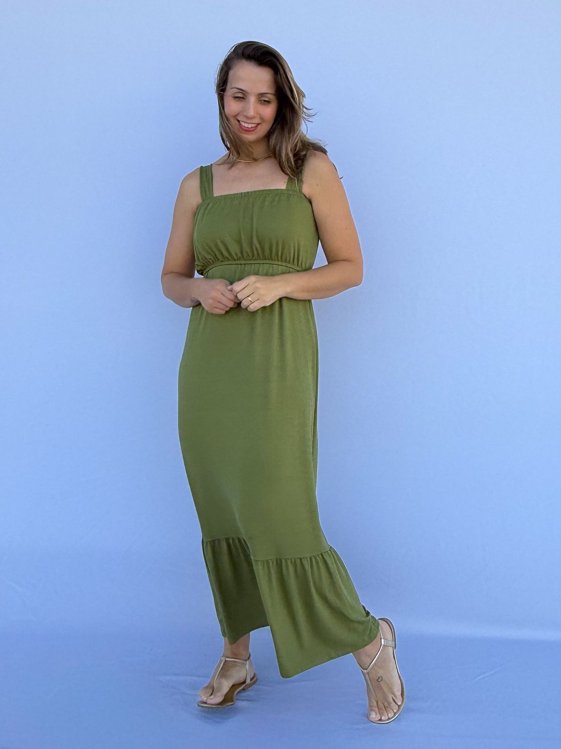 Vestido de Amamentação Lorena - Verde Vestido de Amamentação Lorena - Verde