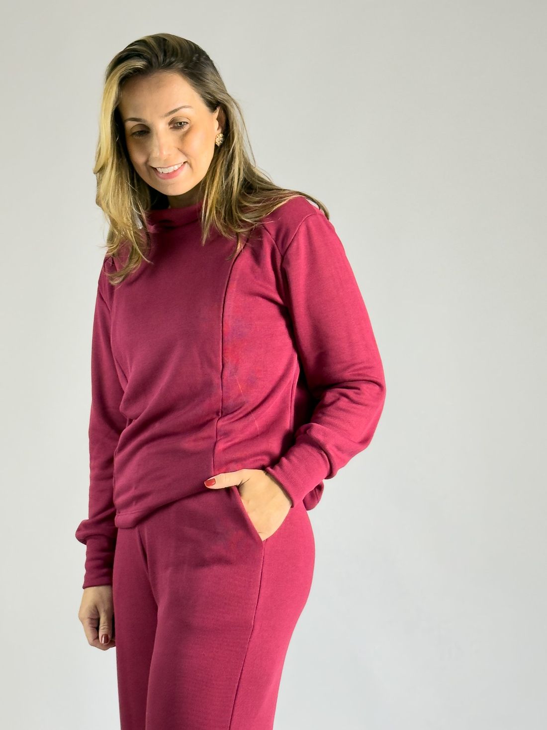 Conjunto amamentação Isadora - Bordô Conjunto amamentação Isadora - Bordô