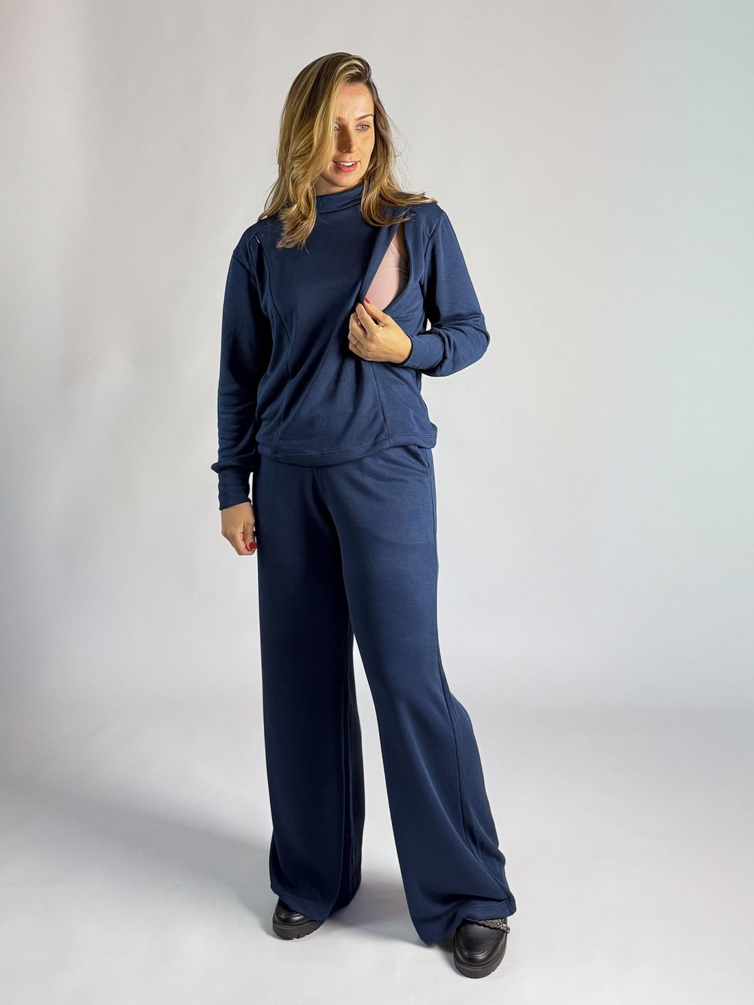 Conjunto amamentação Isadora - Marinho Conjunto amamentação Isadora - Marinho