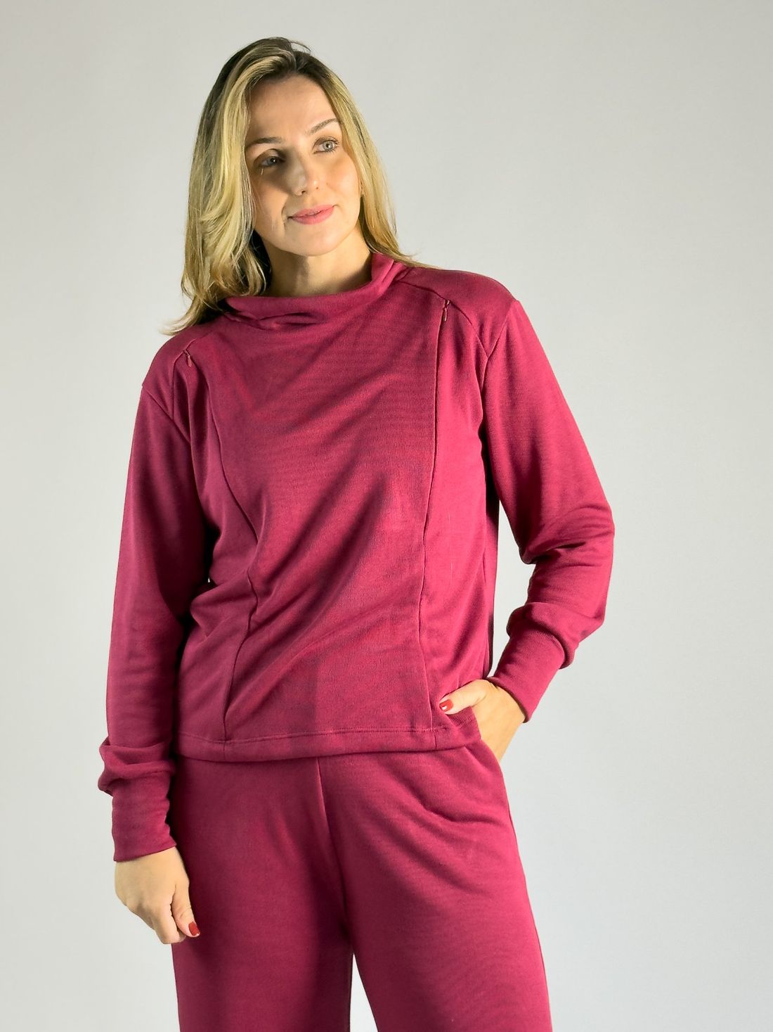 Conjunto amamentação Isadora - Bordô Conjunto amamentação Isadora - Bordô