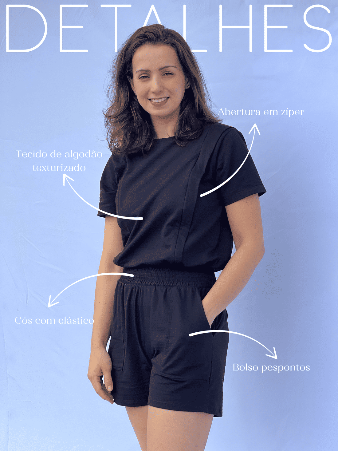 Conjunto amamentação verão - Preto Conjunto amamentação verão - Preto