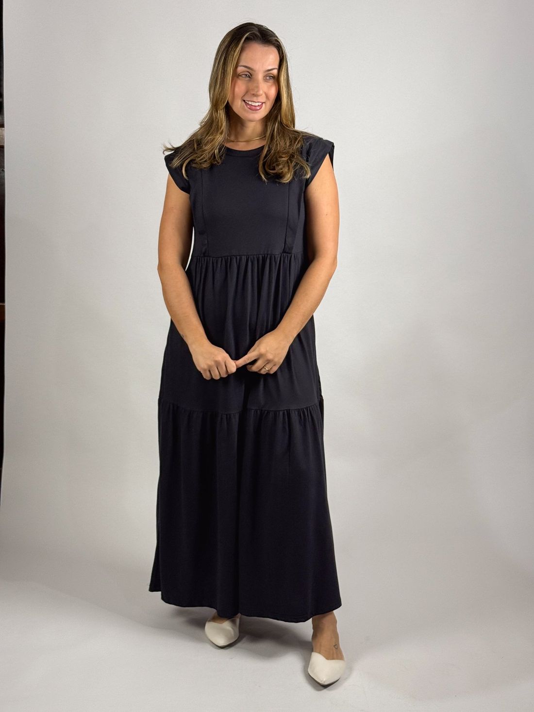 Vestido de amamentação Muscle tee - Preto Vestido de amamentação Muscle tee - Preto