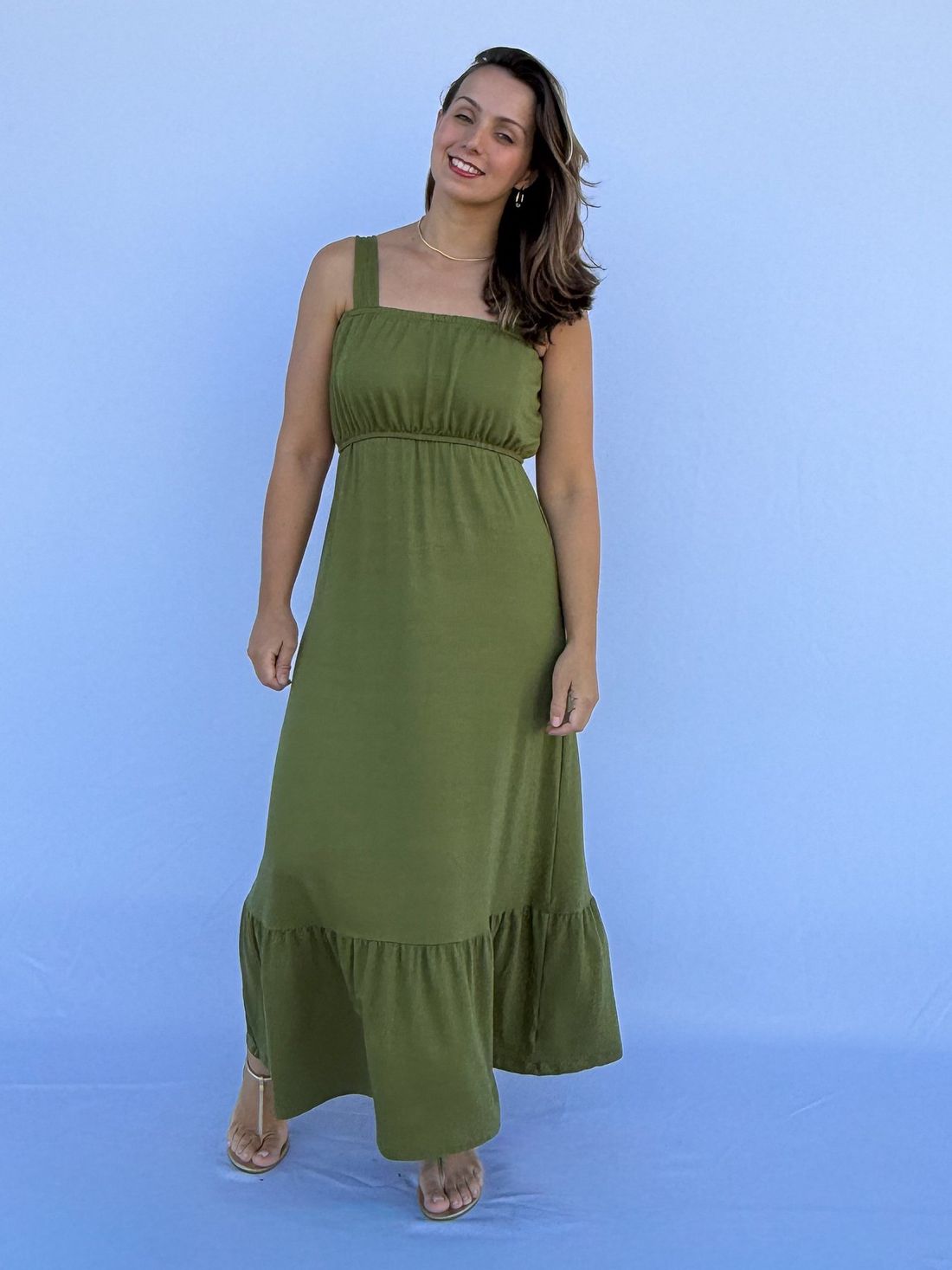 Vestido de Amamentação Lorena - Verde Vestido de Amamentação Lorena - Verde