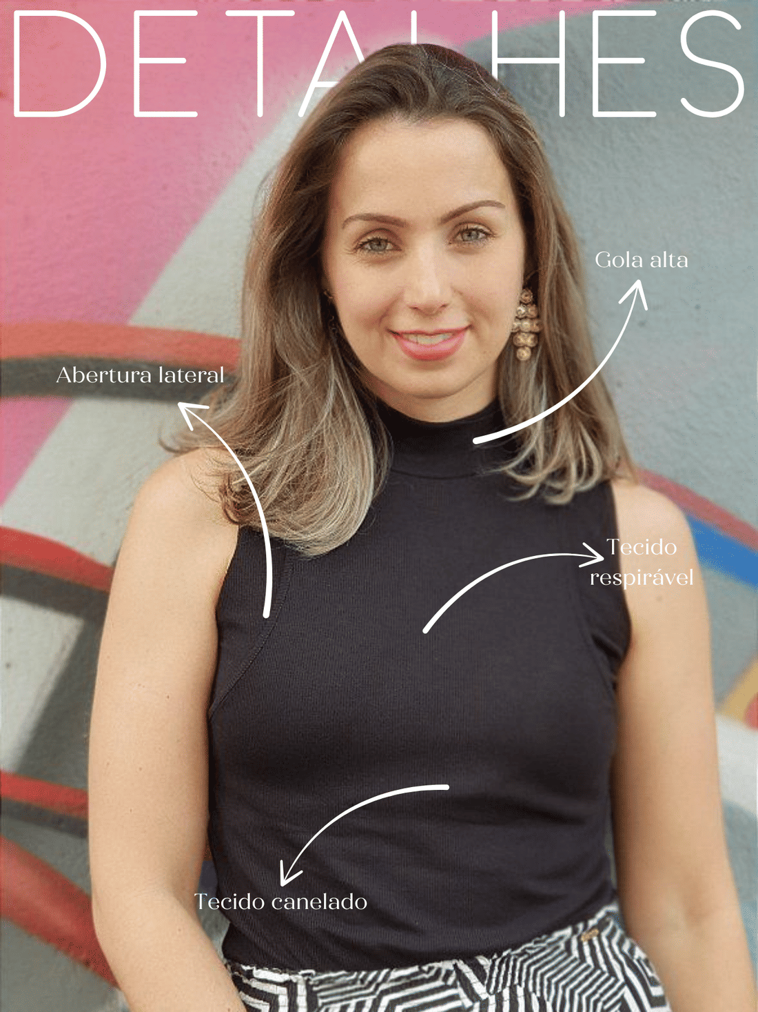Regata de amamentação Gola Alta - Preta Regata de amamentação Gola Alta - Preta