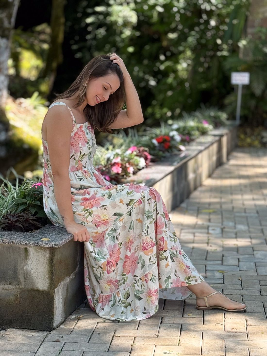 Vestido de amamentação - Jardim Vestido de amamentação - Jardim