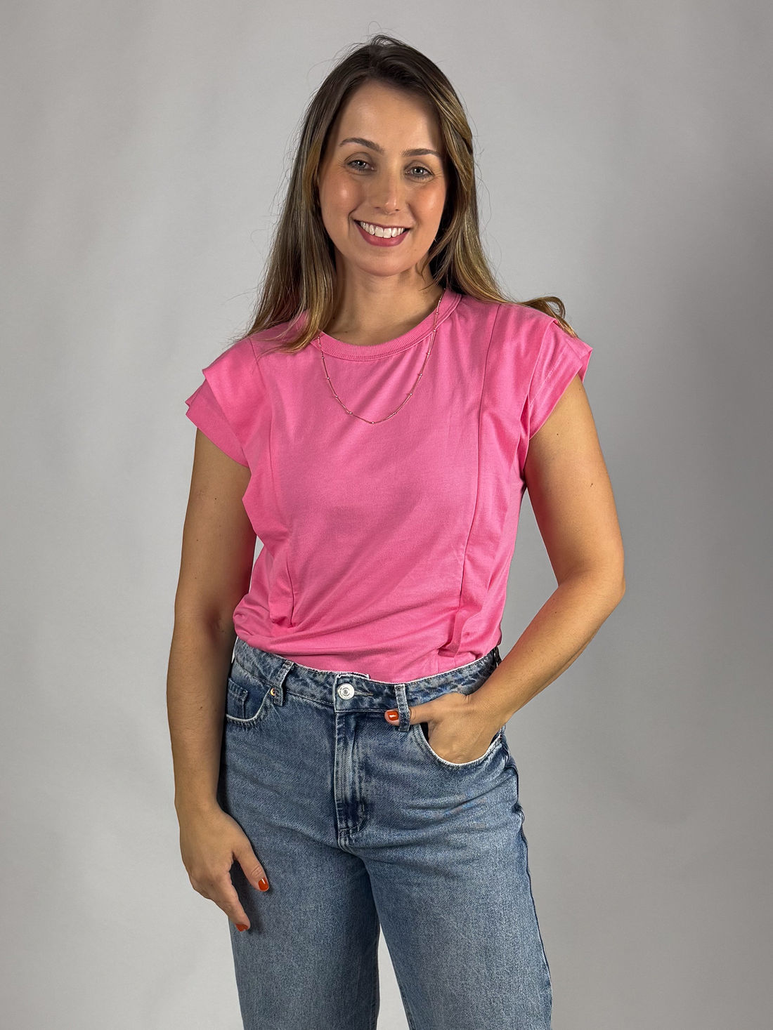 Regata Muscle Tee de amamentação - Rosa Regata Muscle Tee de amamentação - Rosa