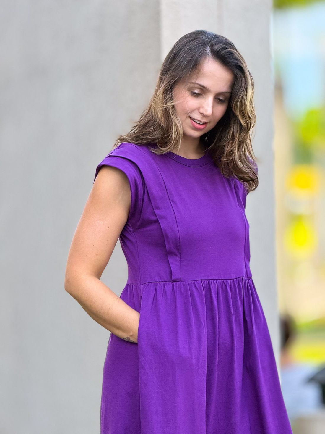 Vestido de amamentação Muscle tee - Roxo Vestido de amamentação Muscle tee - Roxo