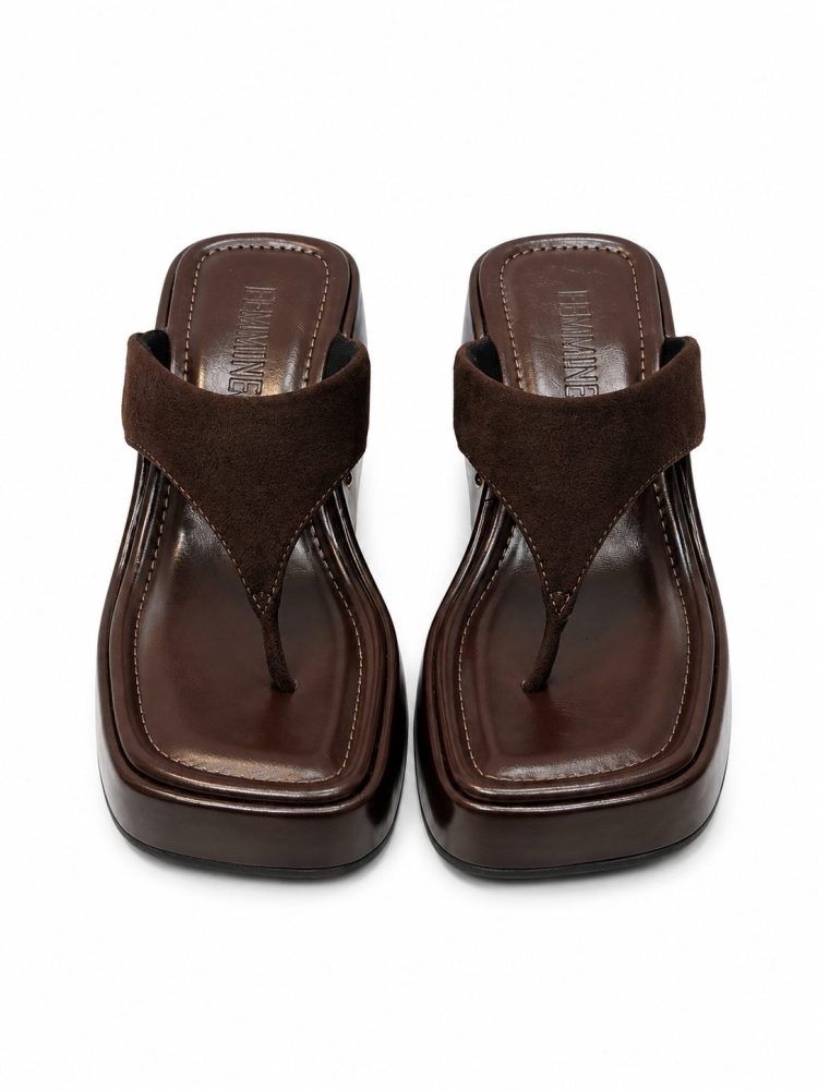 Tamanco Plataforma Flip Flop Malu Marrom Tamanco Plataforma Flip Flop Malu Marrom