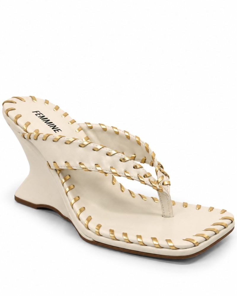 Tamanco Anabela Trançado Georgina Off White Tamanco Anabela Trançado Georgina Off White