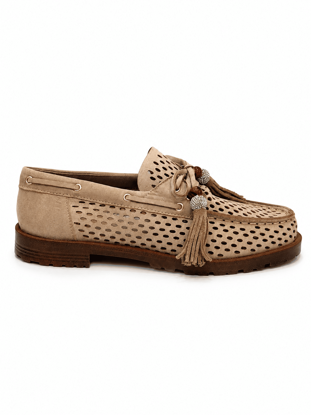 Mocassim Camurça Alice Bege Mocassim Camurça Alice Bege