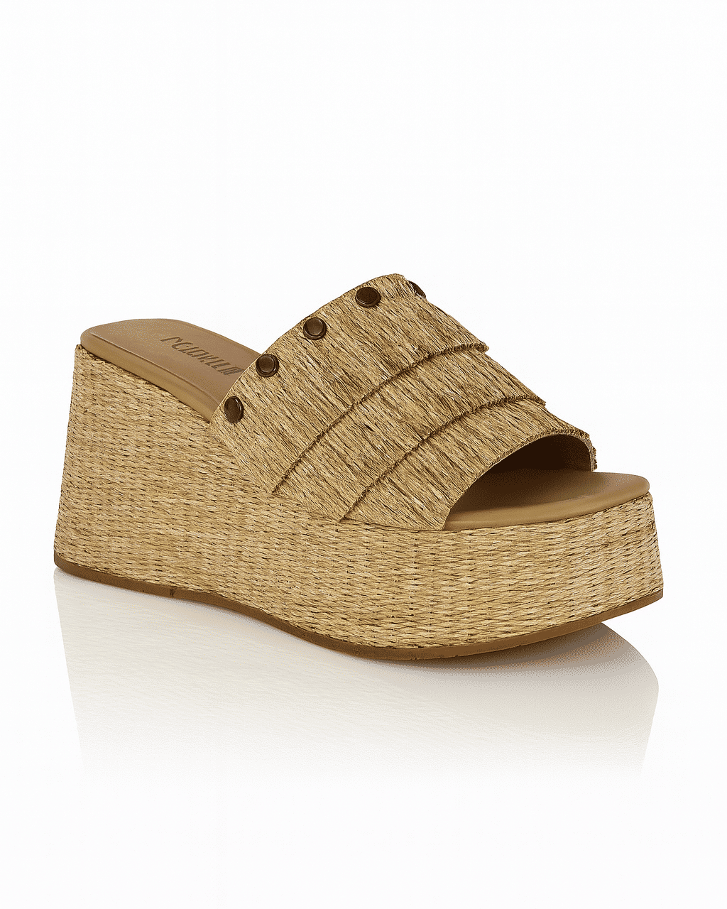 TAMANCO PLATAFORMA COURO FEMININO RAFIA NUDE OASIS TAMANCO PLATAFORMA COURO FEMININO RAFIA NUDE OASIS