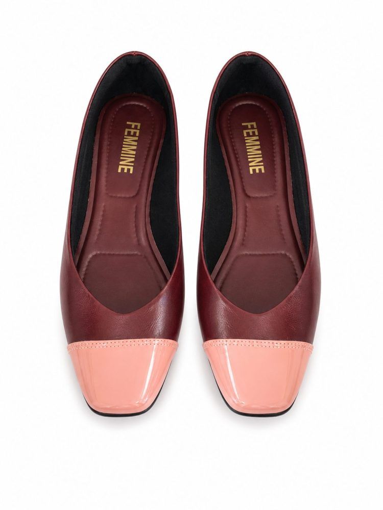 Sapatilha Bailarina Cap Toe Tata Burgundy/Rosa Sapatilha Bailarina Cap Toe Tata Burgundy/Rosa