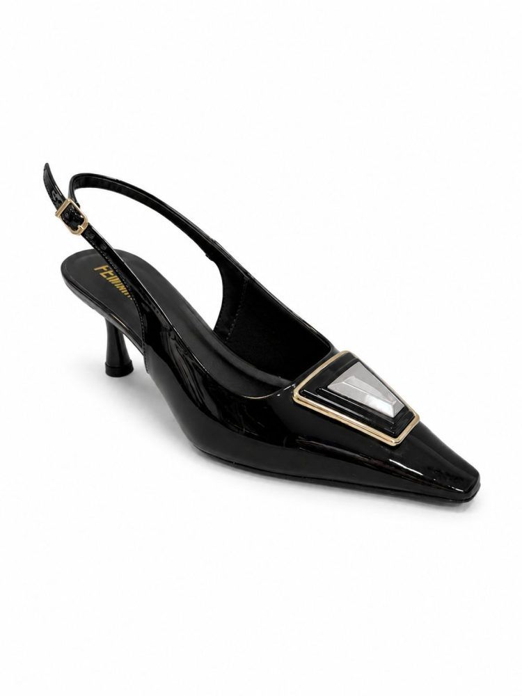 SLINGBACK KITEN HEELS KARDASHIAN preto SLINGBACK KITEN HEELS KARDASHIAN preto