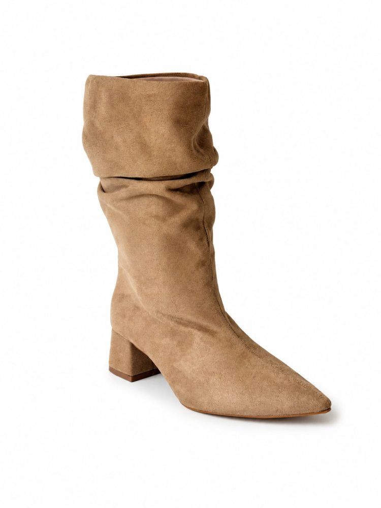 BOTA FEMININA CANO MÉDIO SLOUCH SILVIA TAUPE BOTA FEMININA CANO MÉDIO SLOUCH SILVIA TAUPE