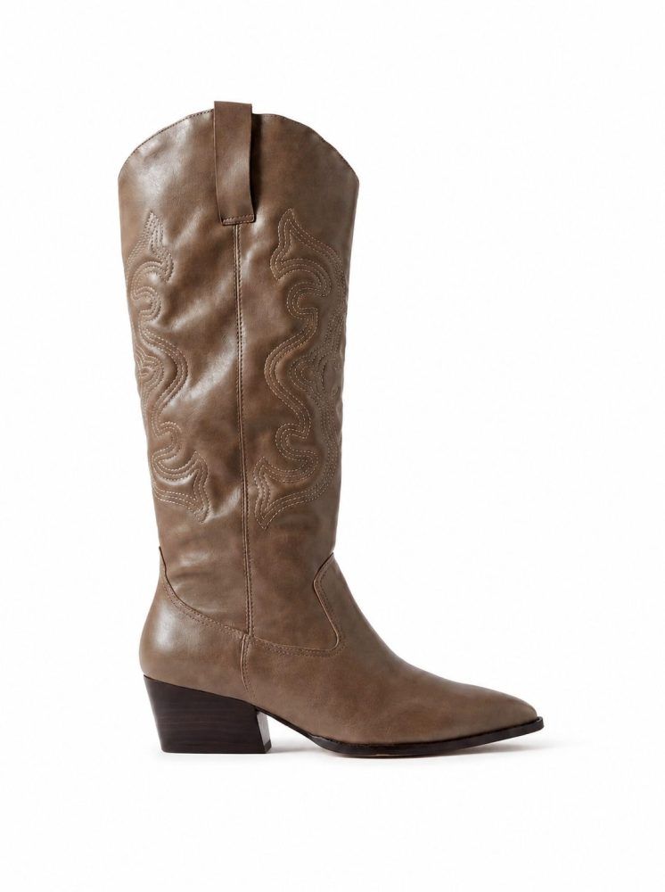 Bota Texana Cano Longo Joelyn Taupe Bota Texana Cano Longo Joelyn Taupe