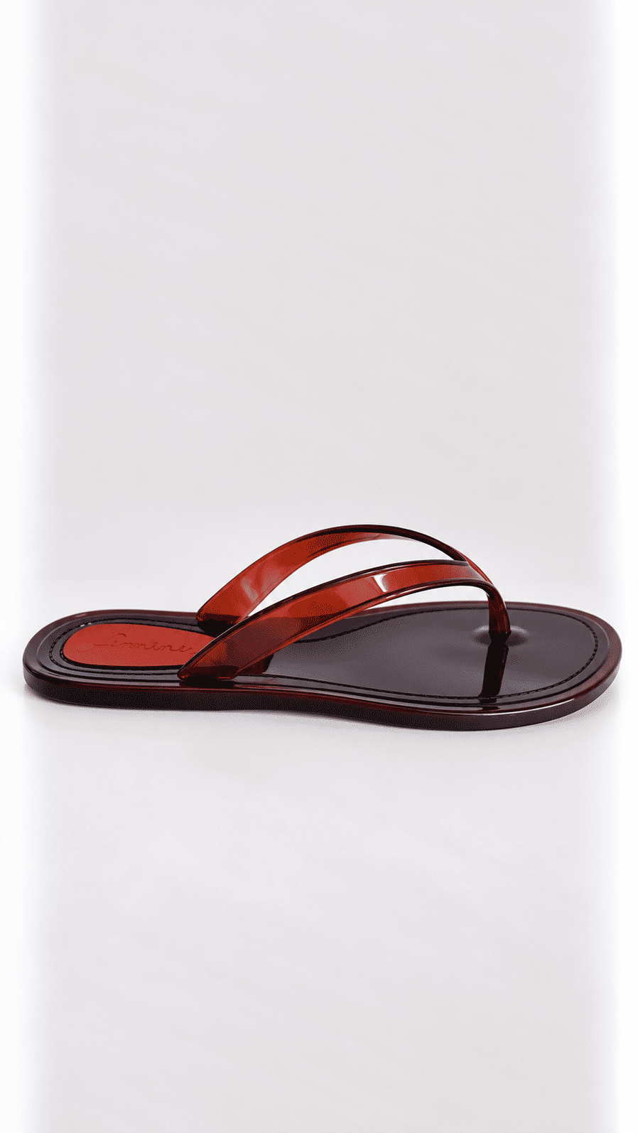 Rasteira Dedos Jelly Transparente Isis Marrom Rasteira Dedos Jelly Transparente Isis Marrom