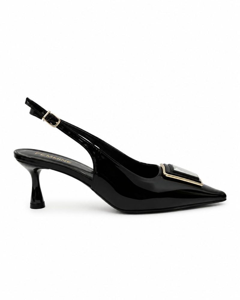 SLINGBACK KITEN HEELS KARDASHIAN preto SLINGBACK KITEN HEELS KARDASHIAN preto