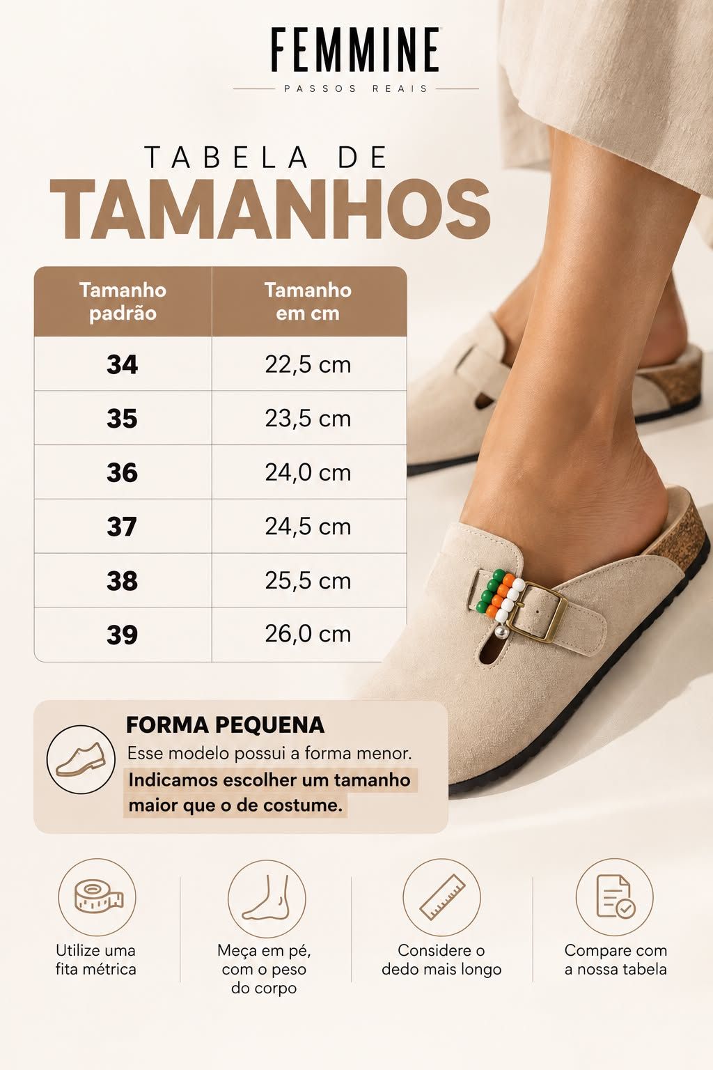 Sandália Papete Feminina Confortável Thassia Nude Metais Sandália Papete Feminina Confortável Thassia Nude Metais