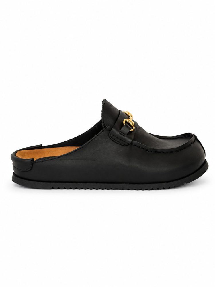 Clog Feminino Couro Original GUci MARROM ESCURO Clog Feminino Couro Original GUci MARROM ESCURO