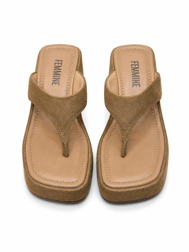 Tamanco Plataforma Flip Flop Malu Nude Tamanco Plataforma Flip Flop Malu Nude