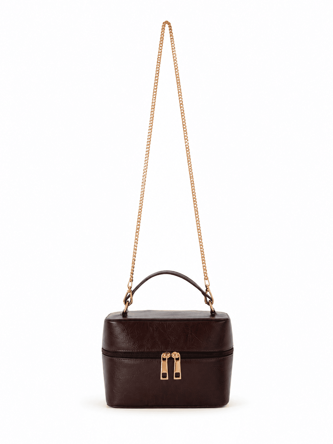 Bolsa Baú Couro Original Kim Marrom Bolsa Baú Couro Original Kim Marrom