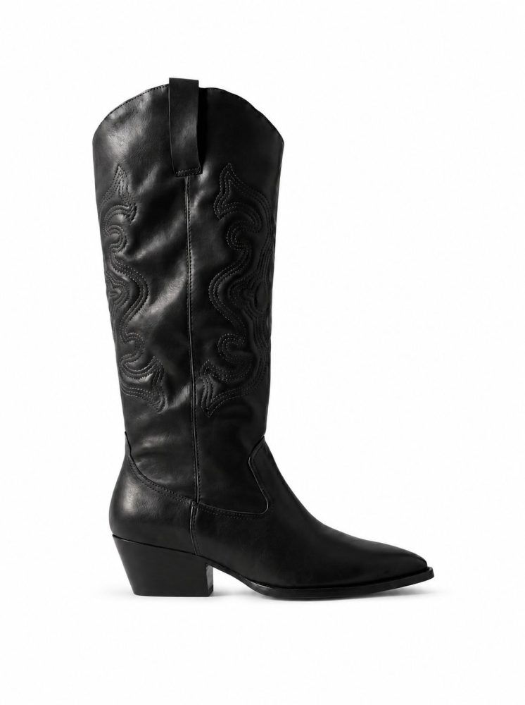 Bota Texana Cano Longo Joelyn Preta Bota Texana Cano Longo Joelyn Preta