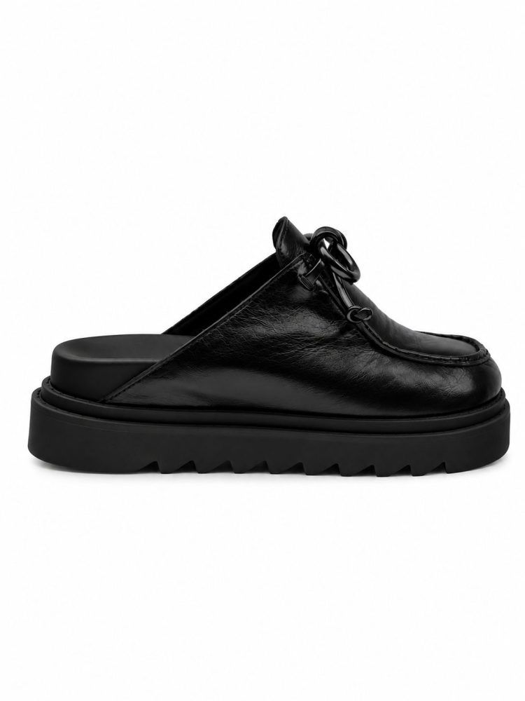 Clog couro legítimo LOWE PRETO Clog couro legítimo LOWE PRETO