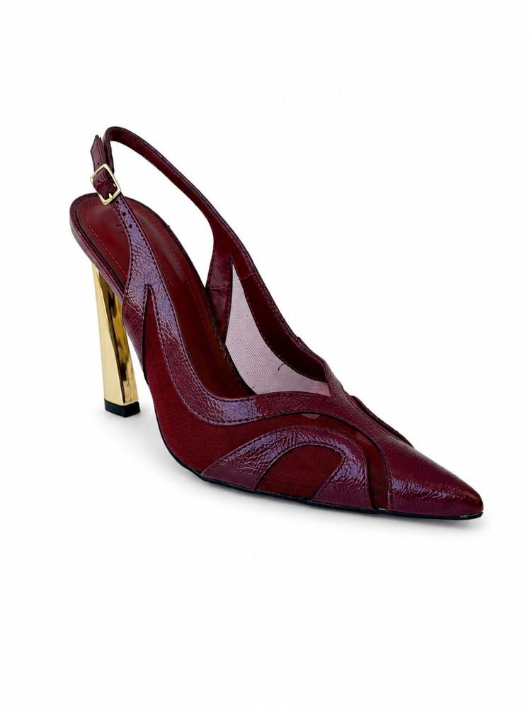 SLINGABACK SALTO FINO CABEDAL TELA Rihanna MARSALA SLINGABACK SALTO FINO CABEDAL TELA Rihanna MARSALA
