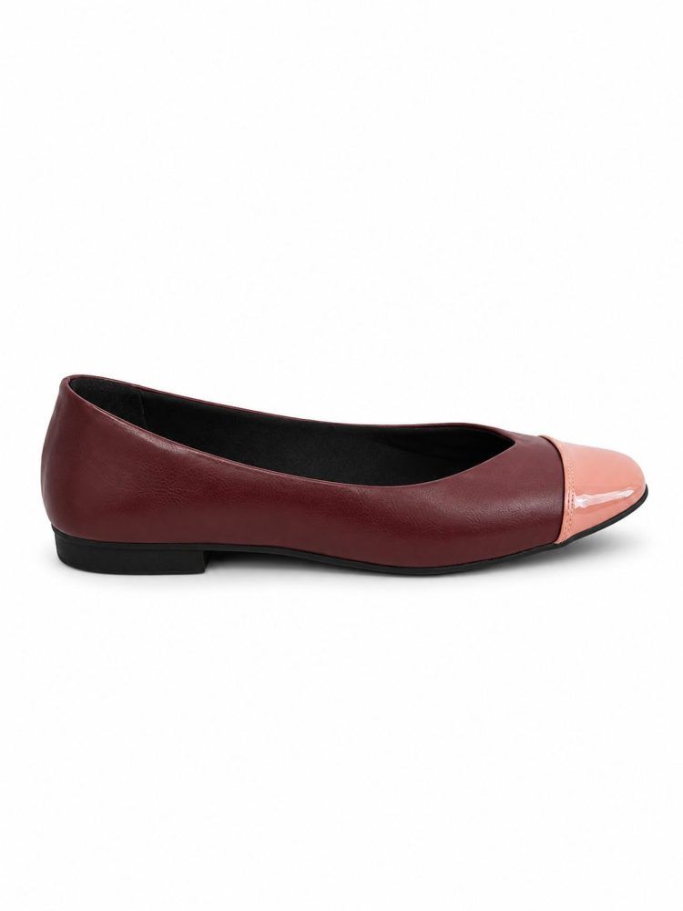 Sapatilha Bailarina Cap Toe Tata Burgundy/Rosa Sapatilha Bailarina Cap Toe Tata Burgundy/Rosa