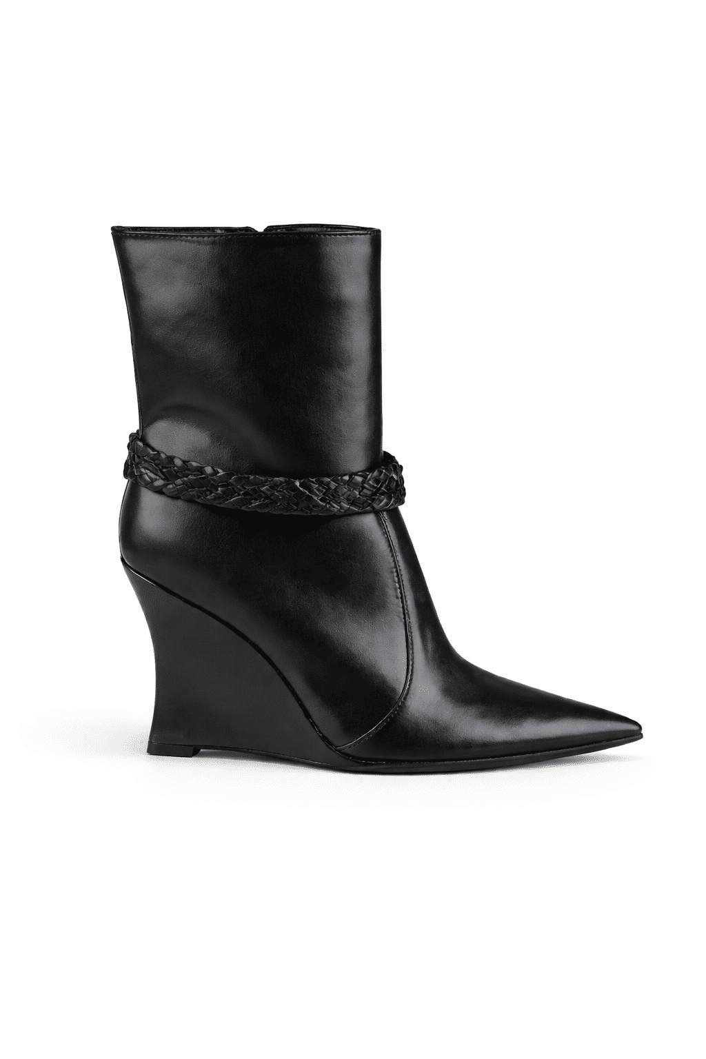 Bota Salto Wedge Fivela Cano Curto Roberta Bota Salto Wedge Fivela Cano Curto Roberta