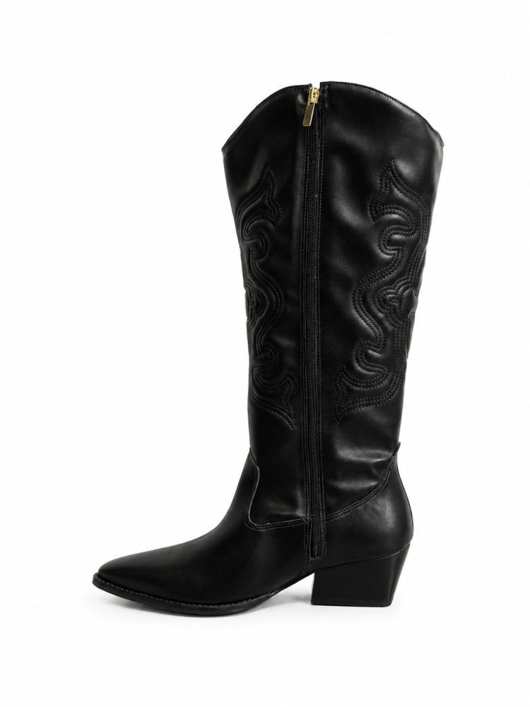 Bota Texana Cano Longo Joelyn Preta Bota Texana Cano Longo Joelyn Preta