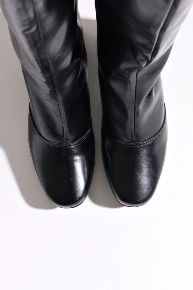 Bota Feminina Cano Longo Salto Bloco Khloe Preta Bota Feminina Cano Longo Salto Bloco Khloe Preta